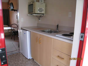 Studio apartment kitchen